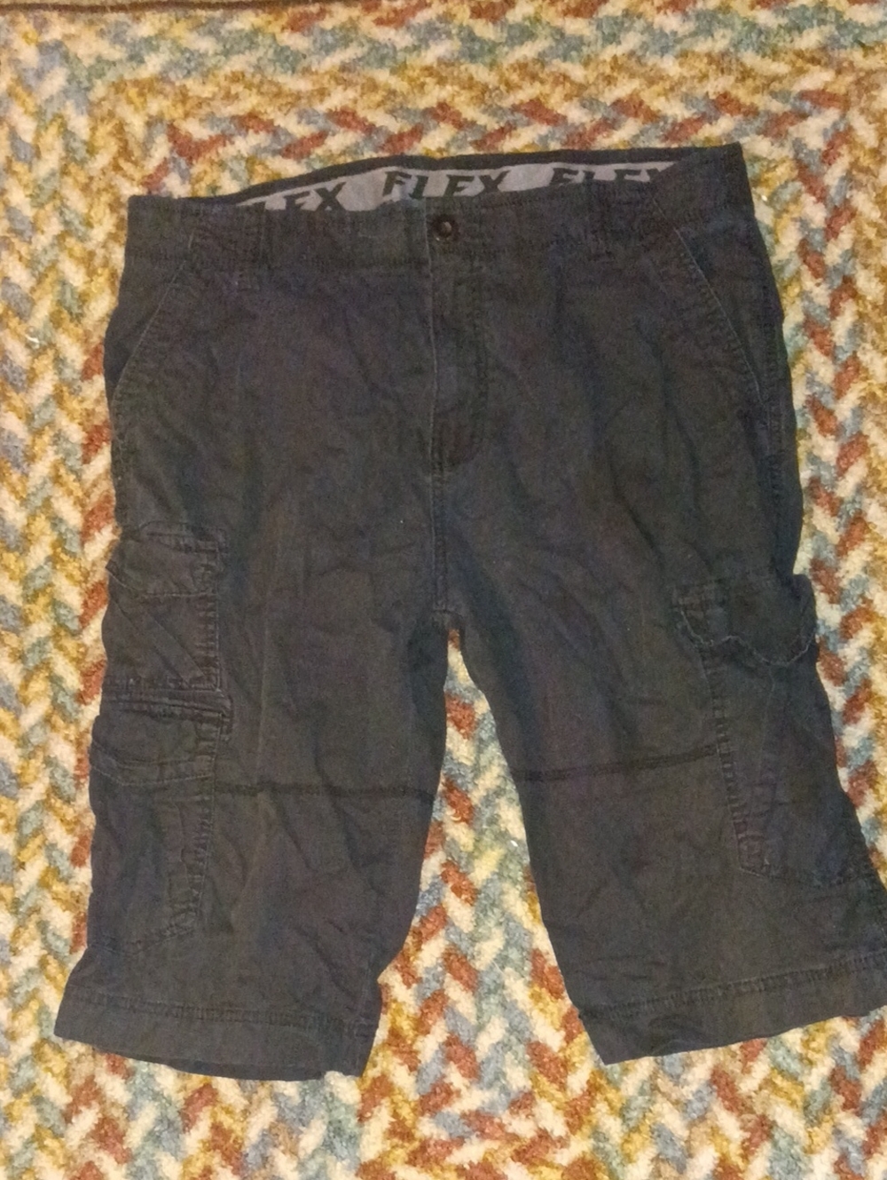 George Flex Men's Navy Blue Cargo Shorts Size 34